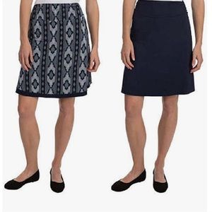 Colorado Clothing Company Reversible Blue Grey TRANQUILITY Skirt K-22